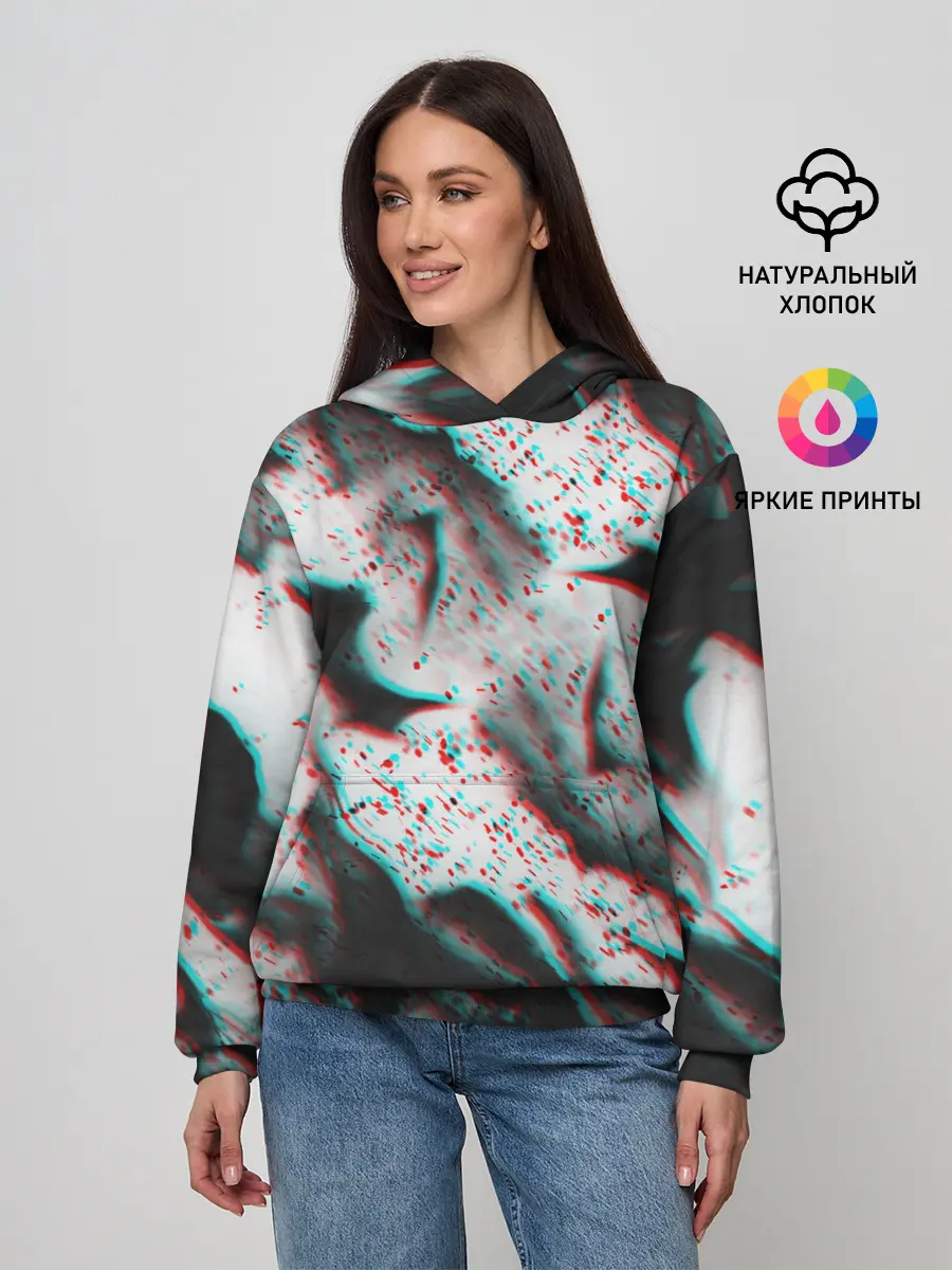 Женское худи / ОГОНЬ ГЛИТЧ