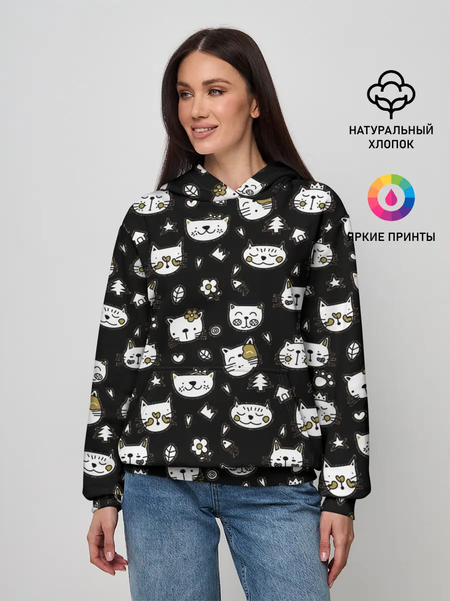 Женское худи / Котики