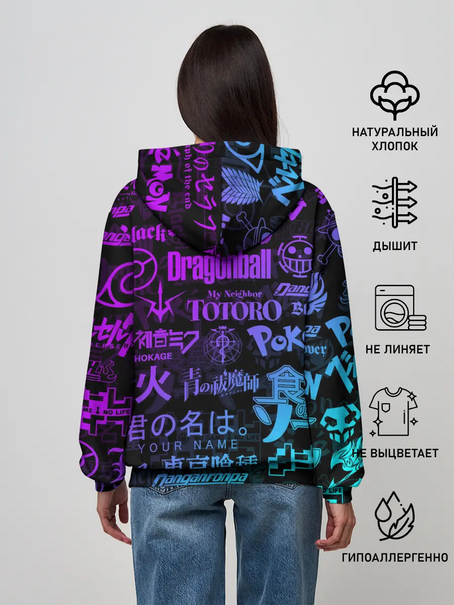 Женское худи / ЛОГОТИПЫ АНИМЕ