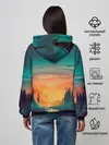 Женское худи / Закат Лес