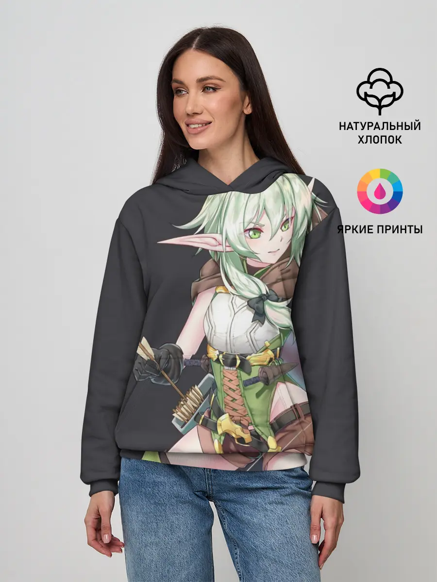 Женское худи / Высшая эльфийка-лучница