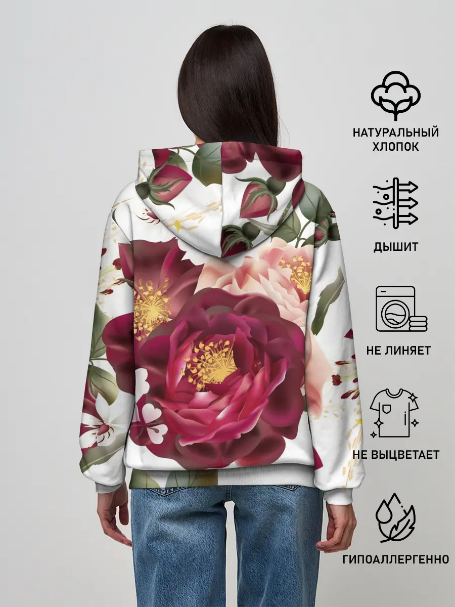 Женское худи / Розы