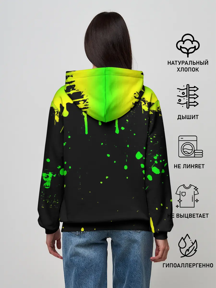 Женское худи / НЕОНОВЫЕ ПОДТЕКИ