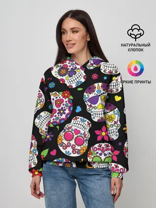 Женское худи / Шальные черепа