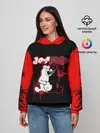Женское худи / monokuma красные потертости