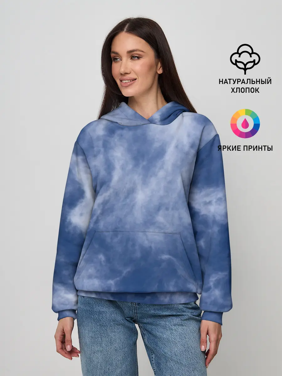 Женское худи / Облака в небе