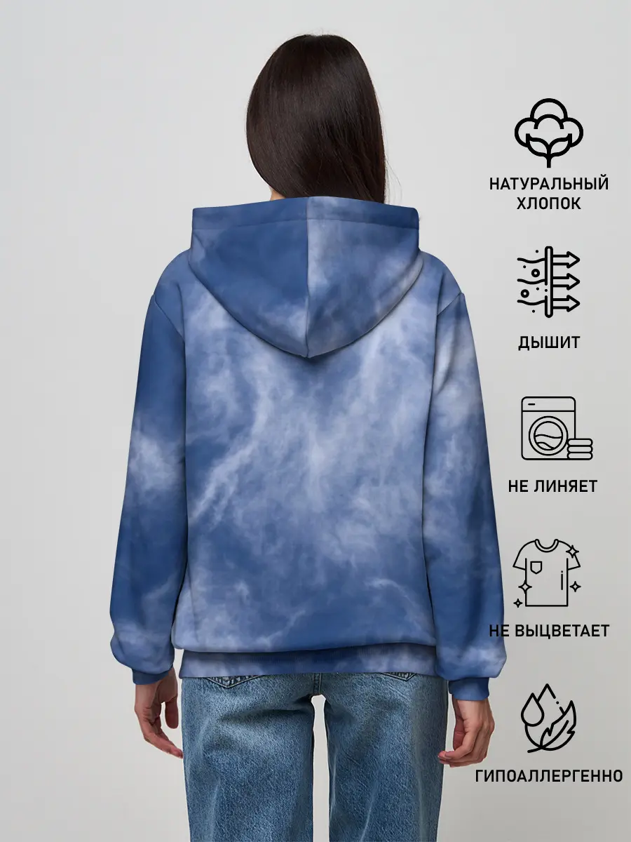 Женское худи / Облака в небе