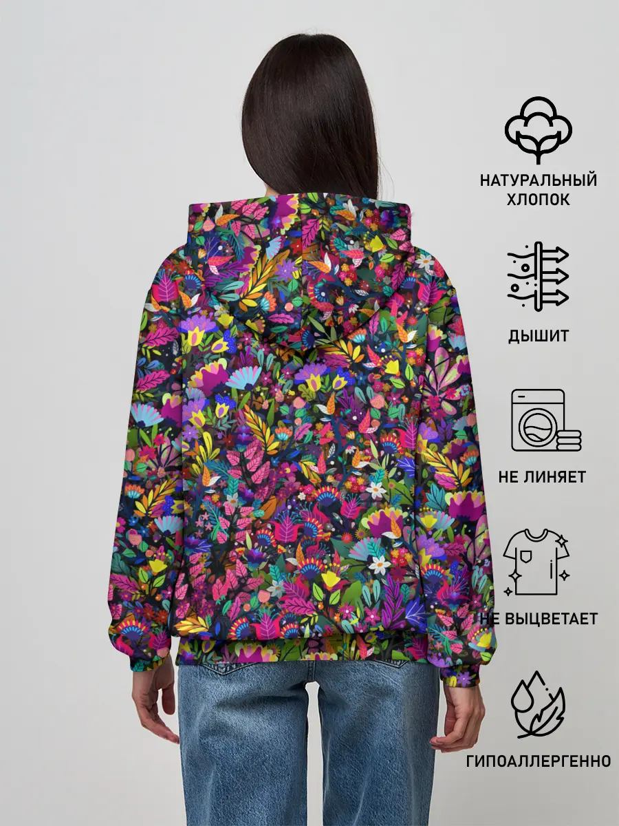 Женское худи / Мистические цветы