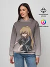 Женское худи / Аниме девочка на кортах в Адидасе