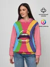 Женское худи / Радужные губы | Rainbow lips