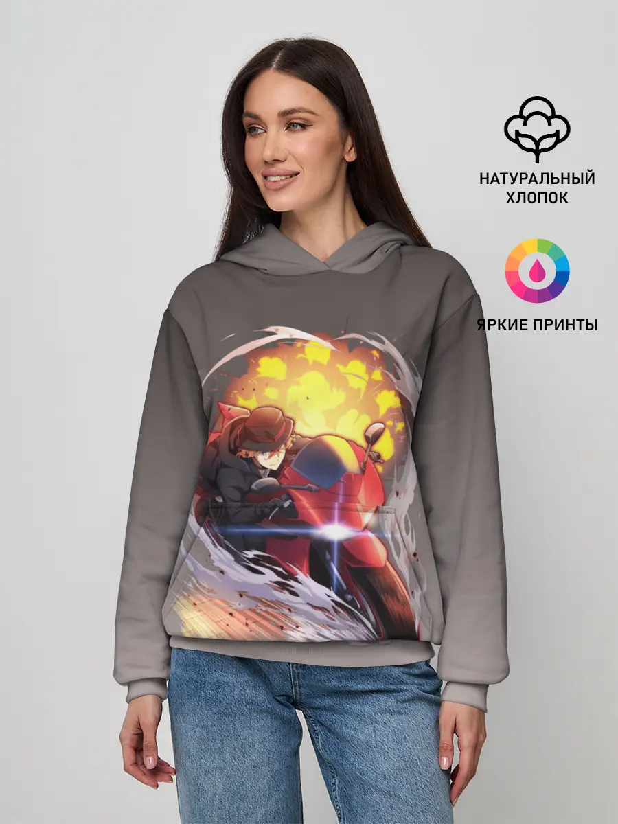 Женское худи / Чуя Накахара на мотоцикле взрыв