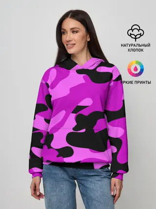Женское худи / Цветной камуфляж