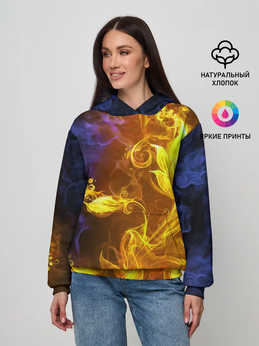 Женское худи / Огненный цветок