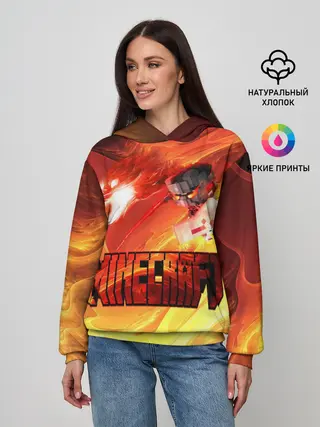 Женское худи / MINECRAFT | ЛАВА
