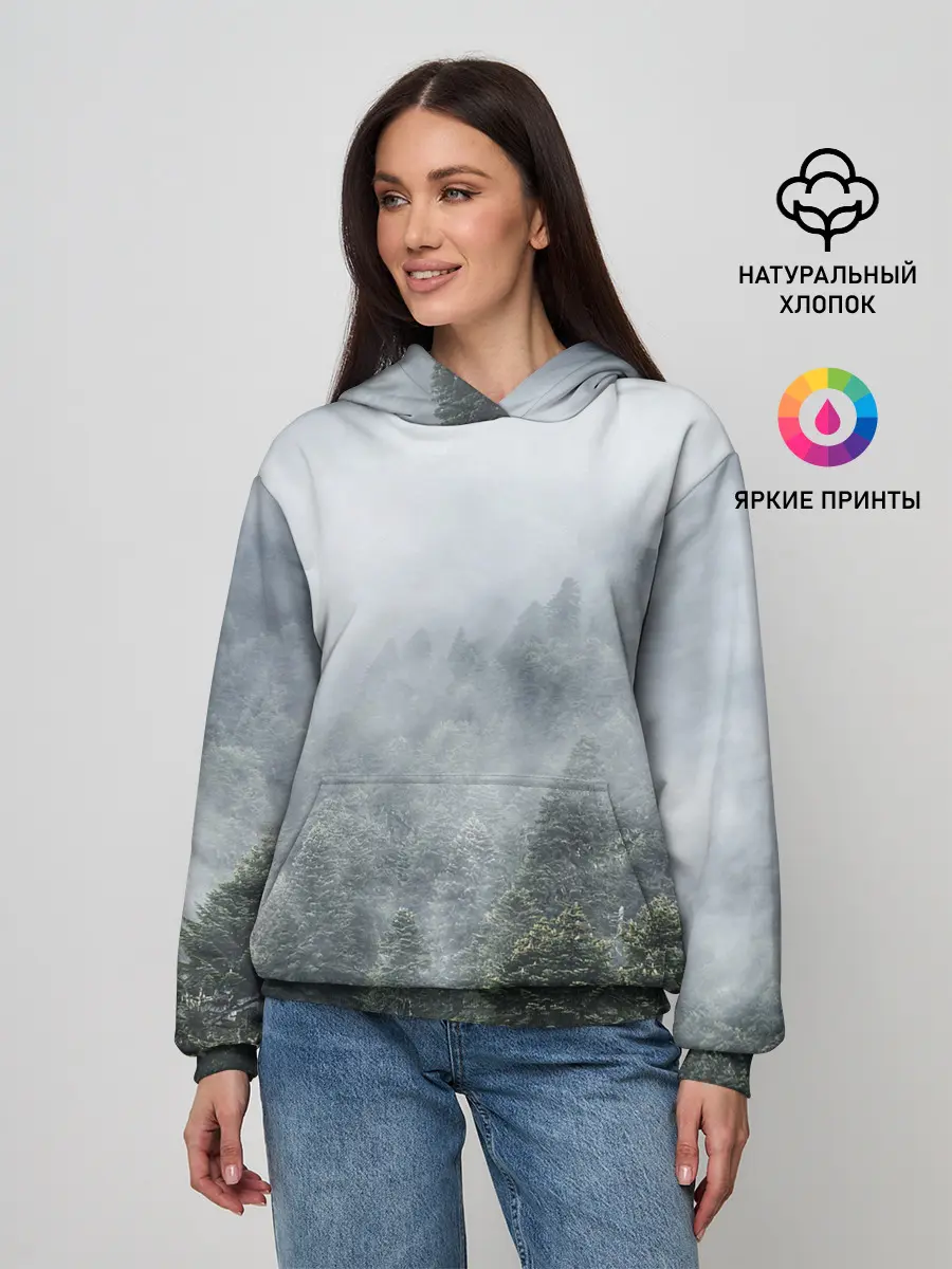 Женское худи / Туманный лес