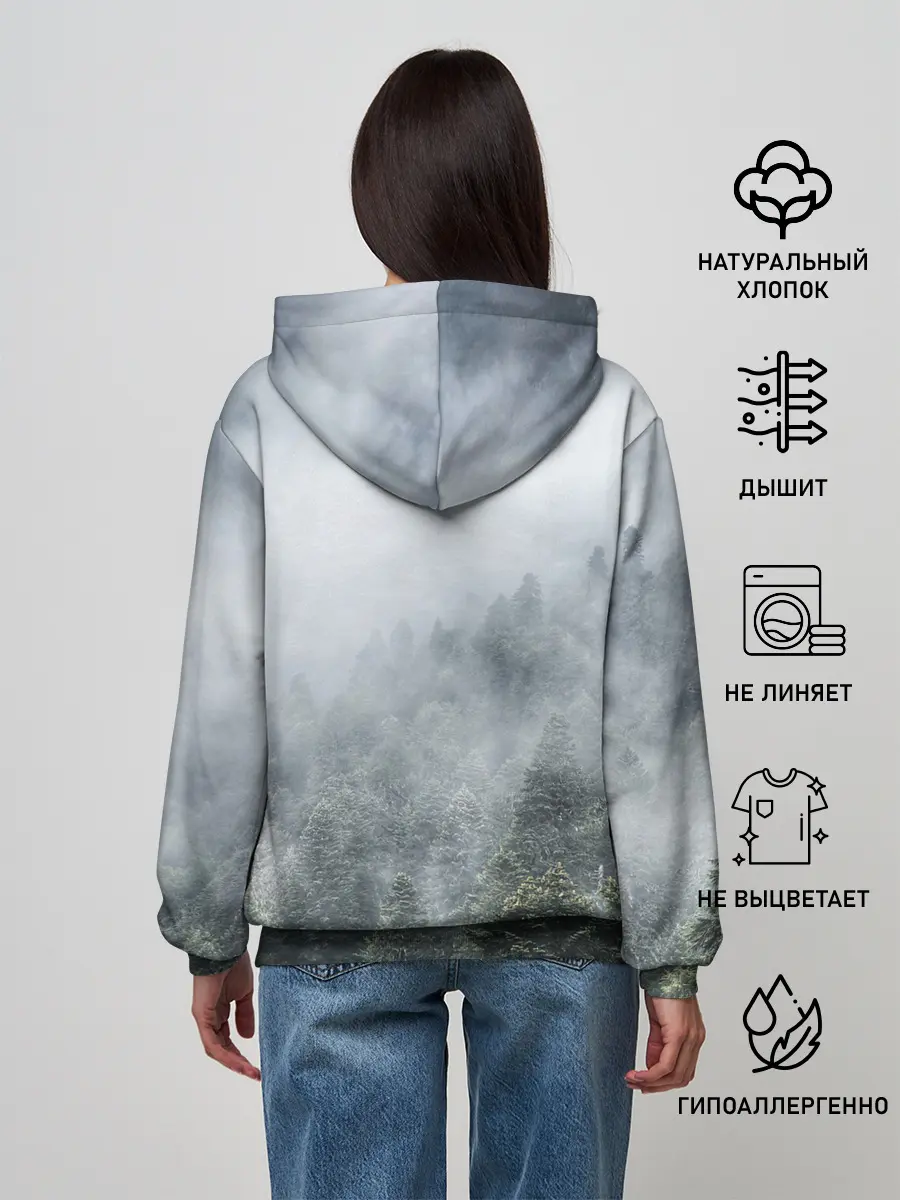 Женское худи / Туманный лес