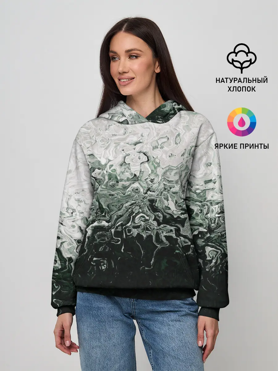 Женское худи / Разводы жидкость абстракция