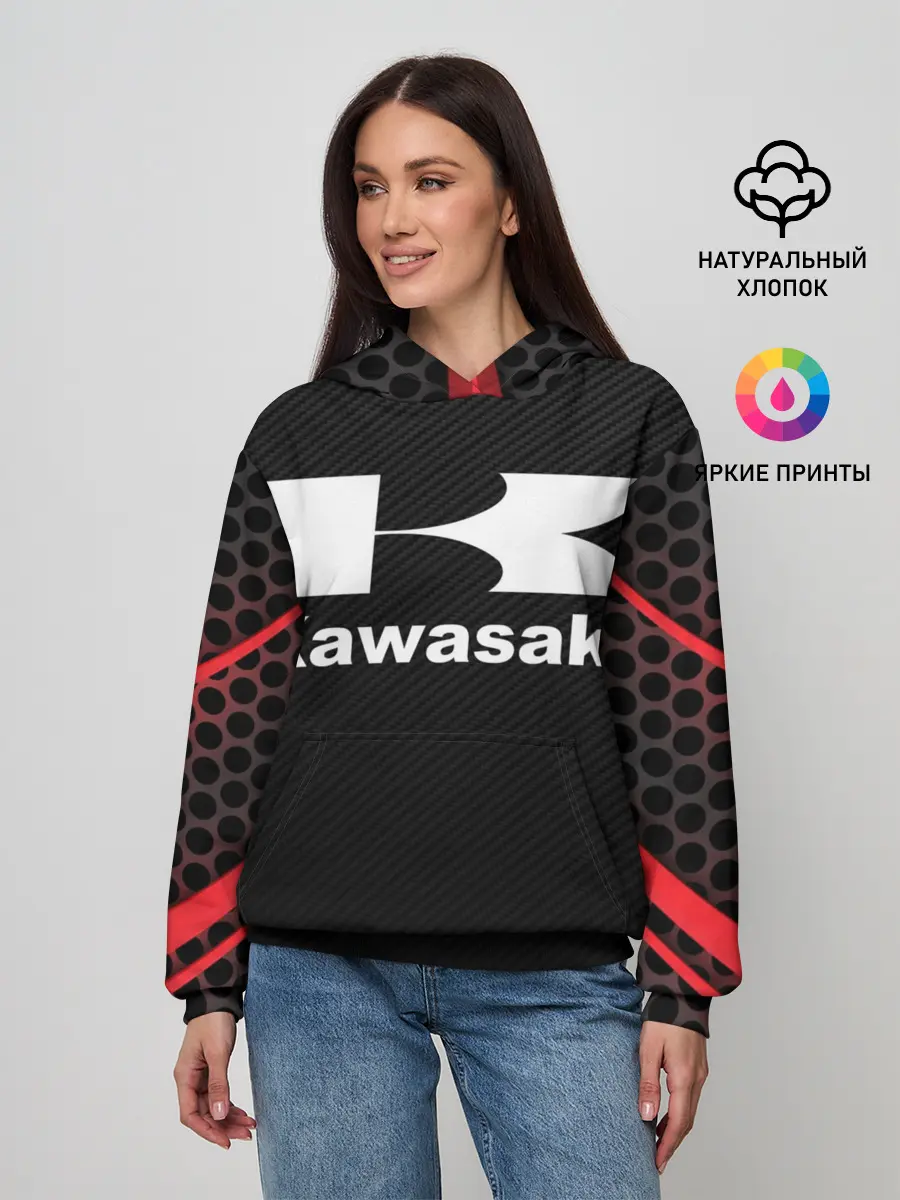 Женское худи / KAWASAKI | КАВАСАКИ