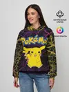 Женское худи / Цветные молнии Пикачу