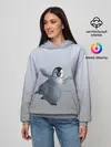 Женское худи / мультяшный пингвин