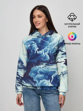 Женское худи / Абстракция смешивание разводы