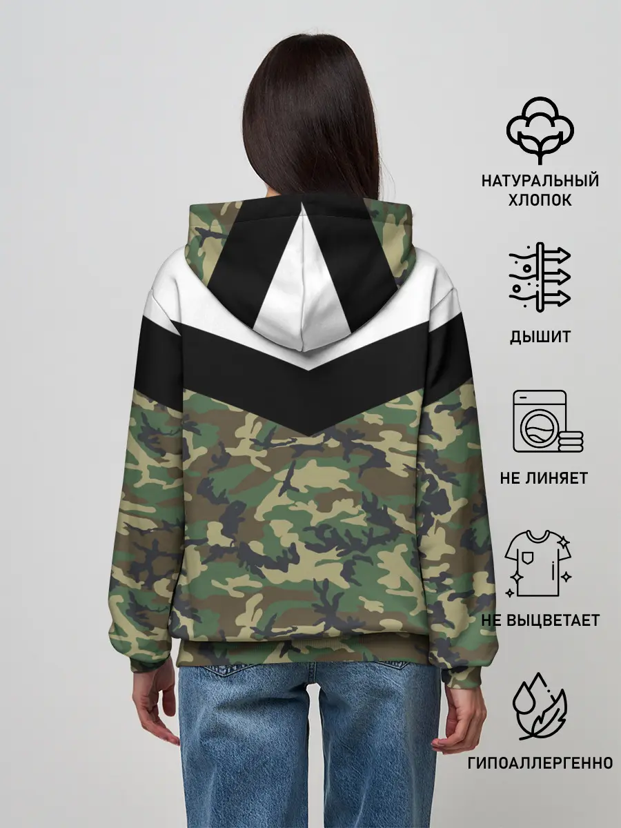 Женское худи / Россия камуфляж