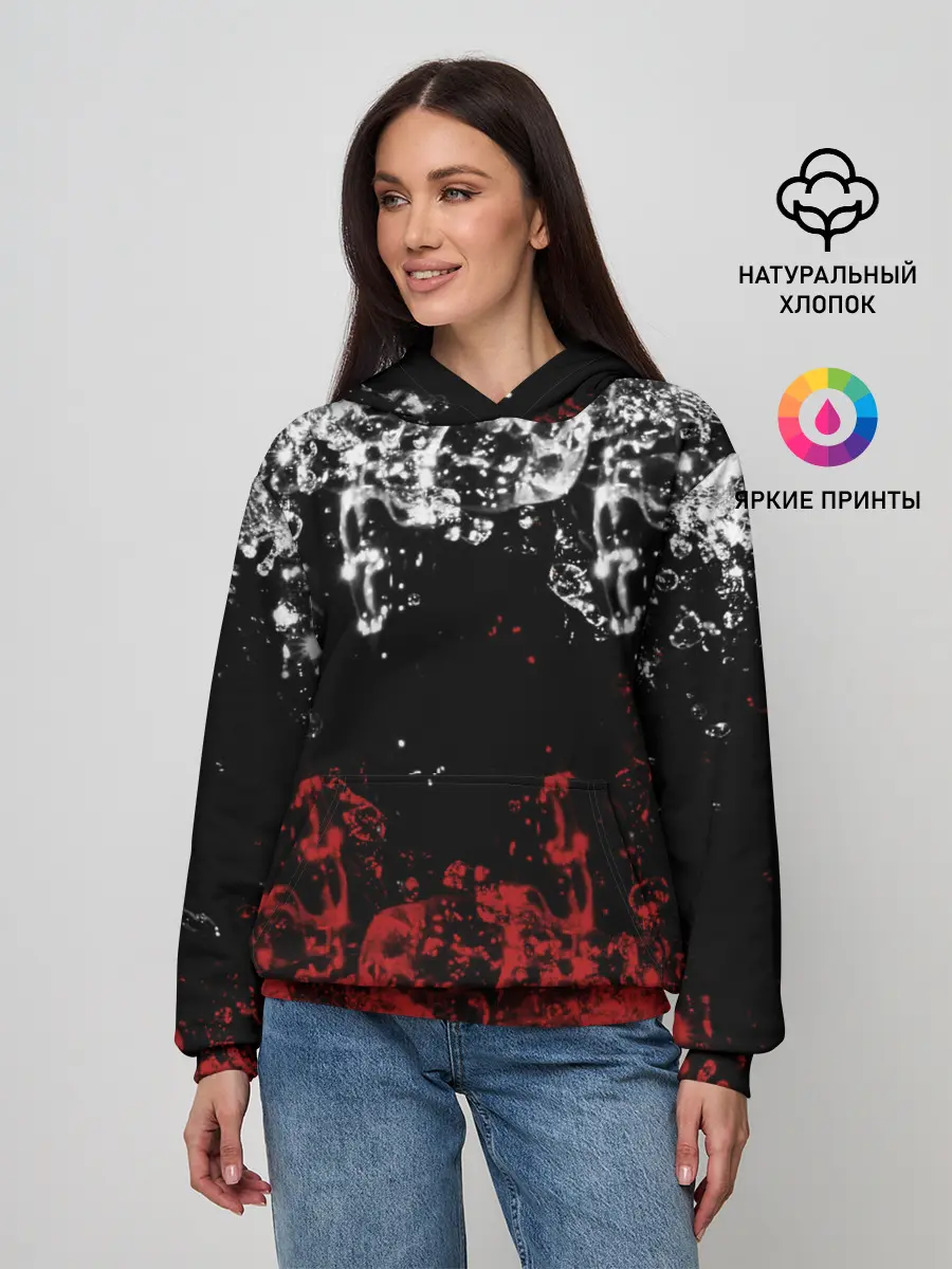Женское худи / БРЫЗНИ ВОДЫ.