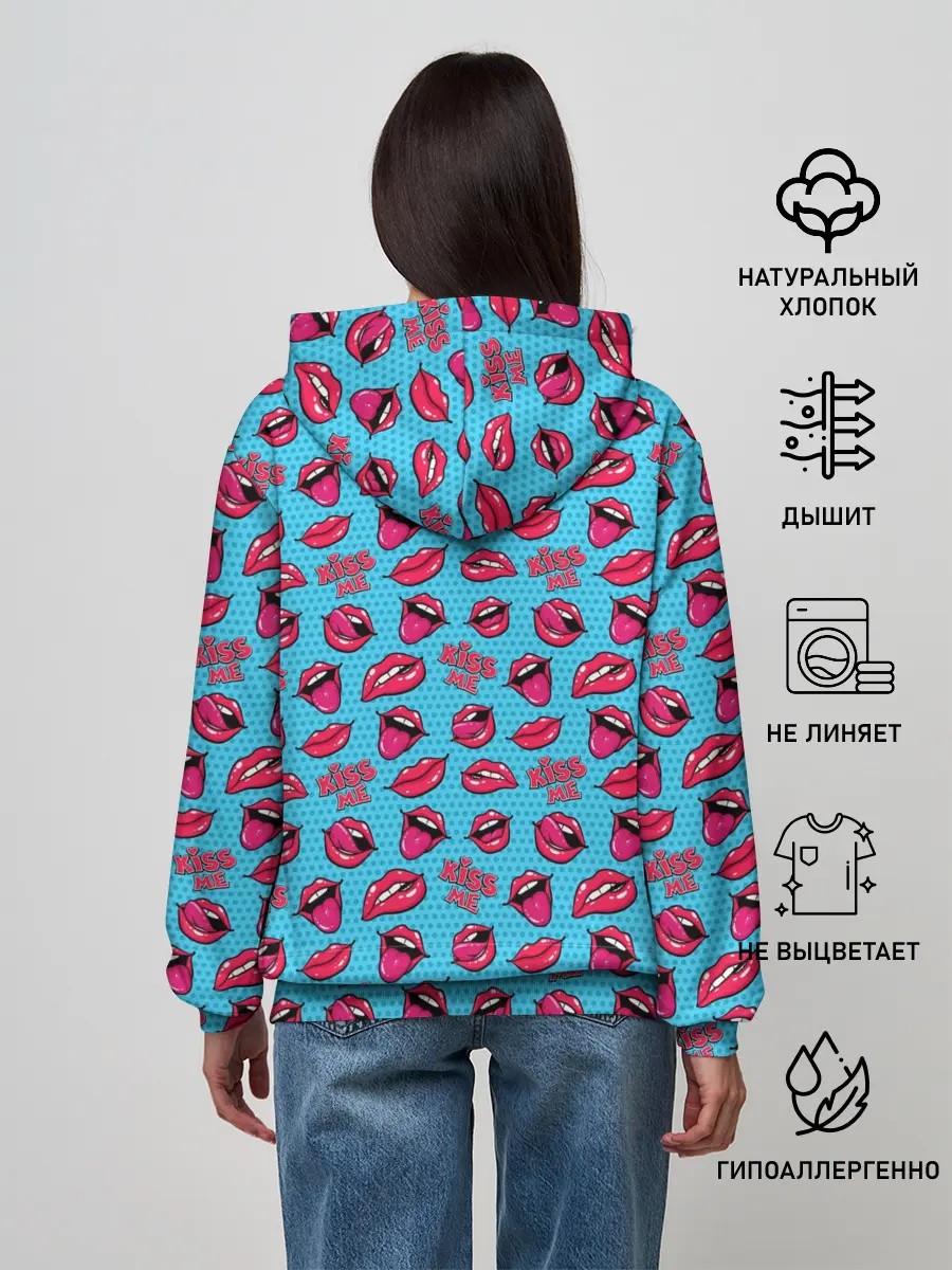 Женское худи / Губы. Поп-арт