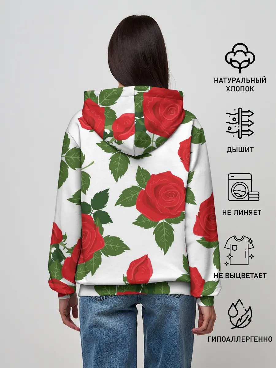 Женское худи / BTS Roses | White