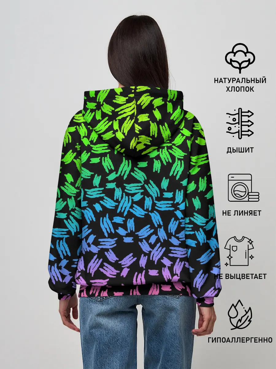 Женское худи / PATTERN MONSTER ENERGY