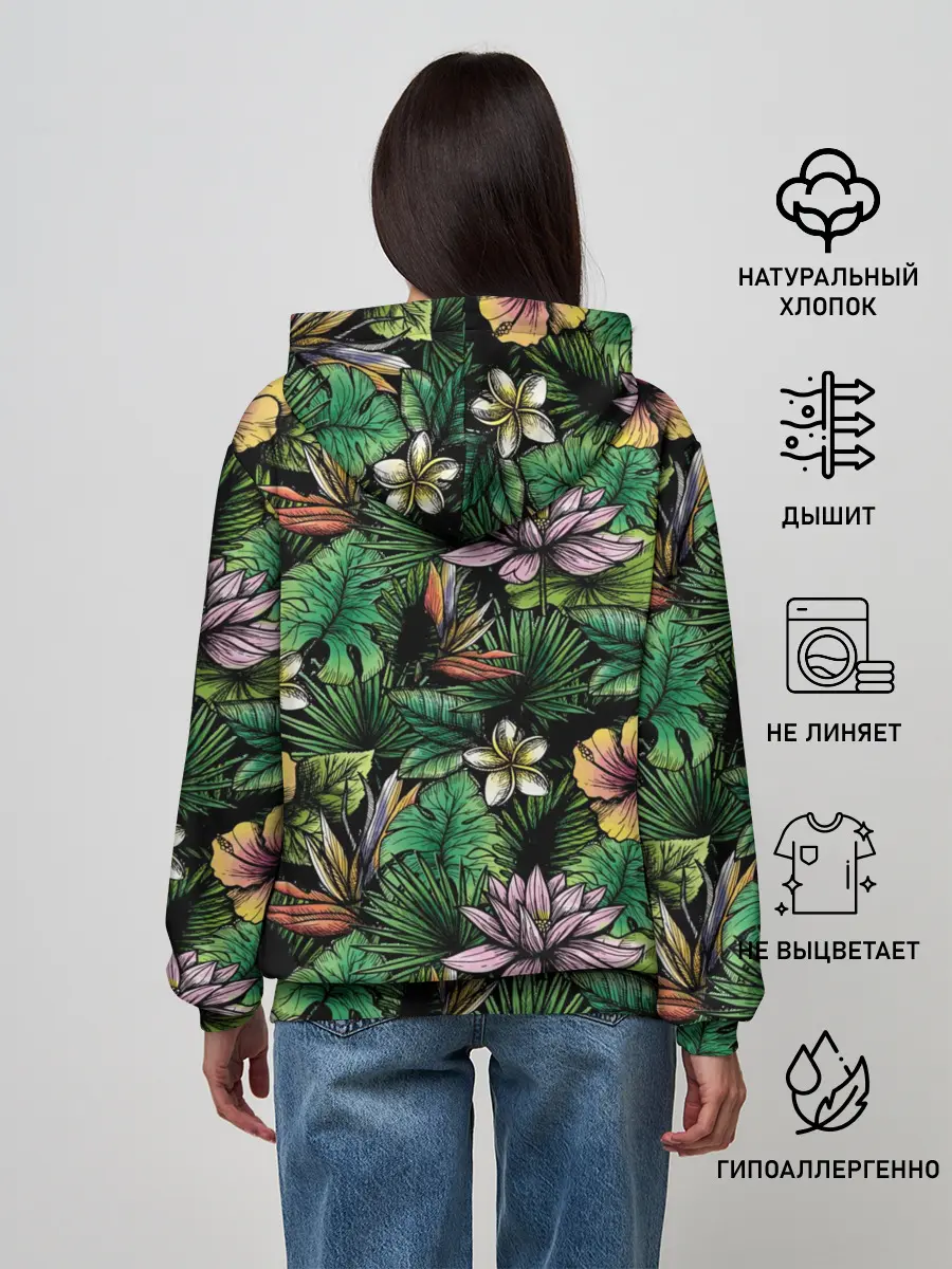 Женское худи / Летние цветы