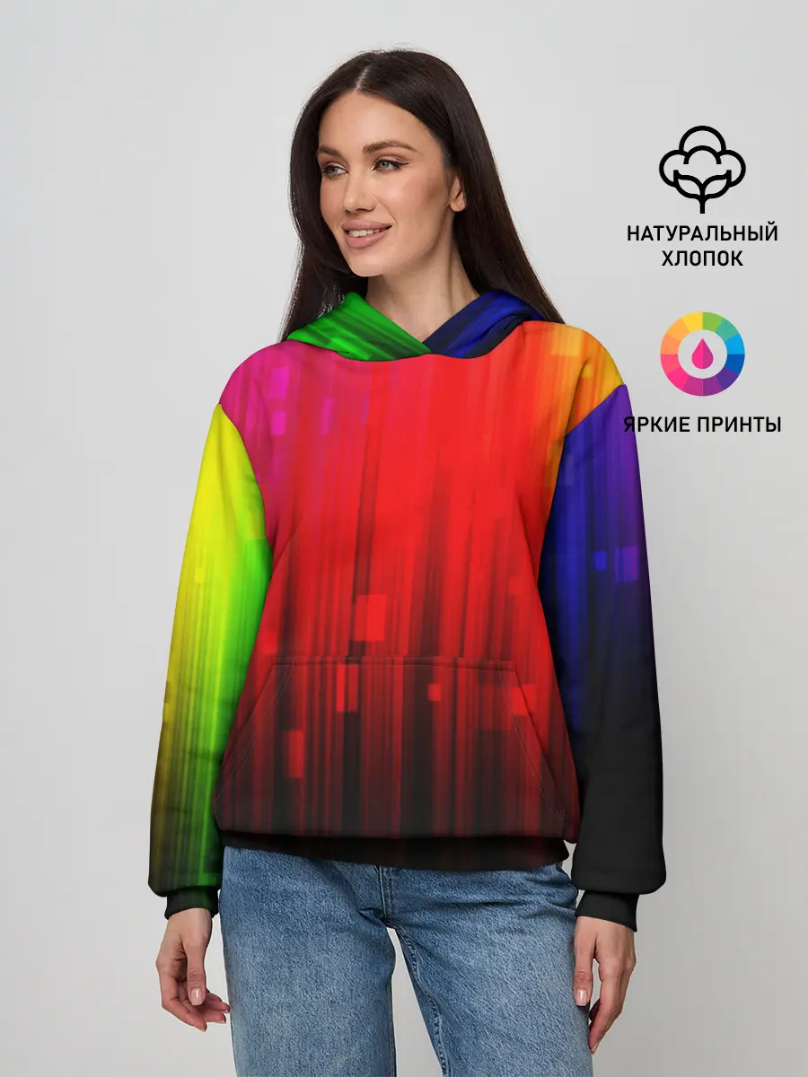 Женское худи / АБСТРАКТНЫЕ КРАСКИ