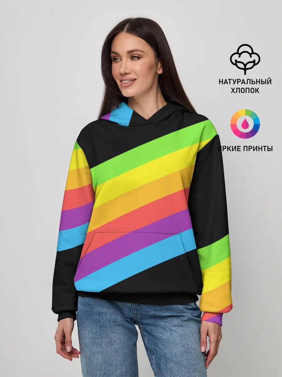 Женское худи / НЕОНОВЫЕ ЛИНИИ