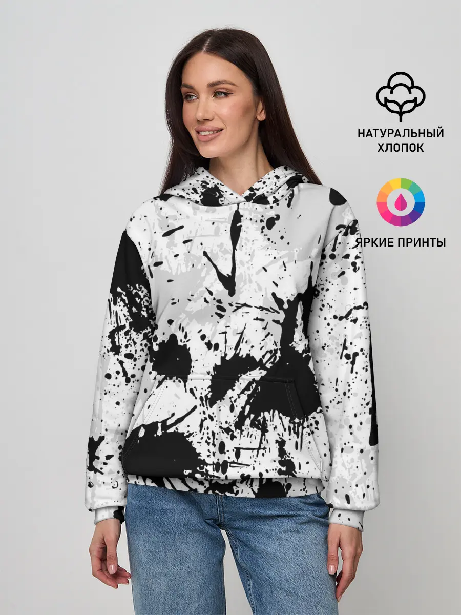Женское худи / БРЫЗГИ КРАСОК