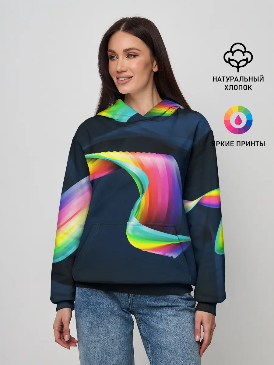 Женское худи / OPTICAL ABSTRACT