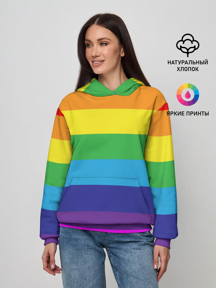 Женское худи / ЦВЕТНЫЕ ЛИНИИ