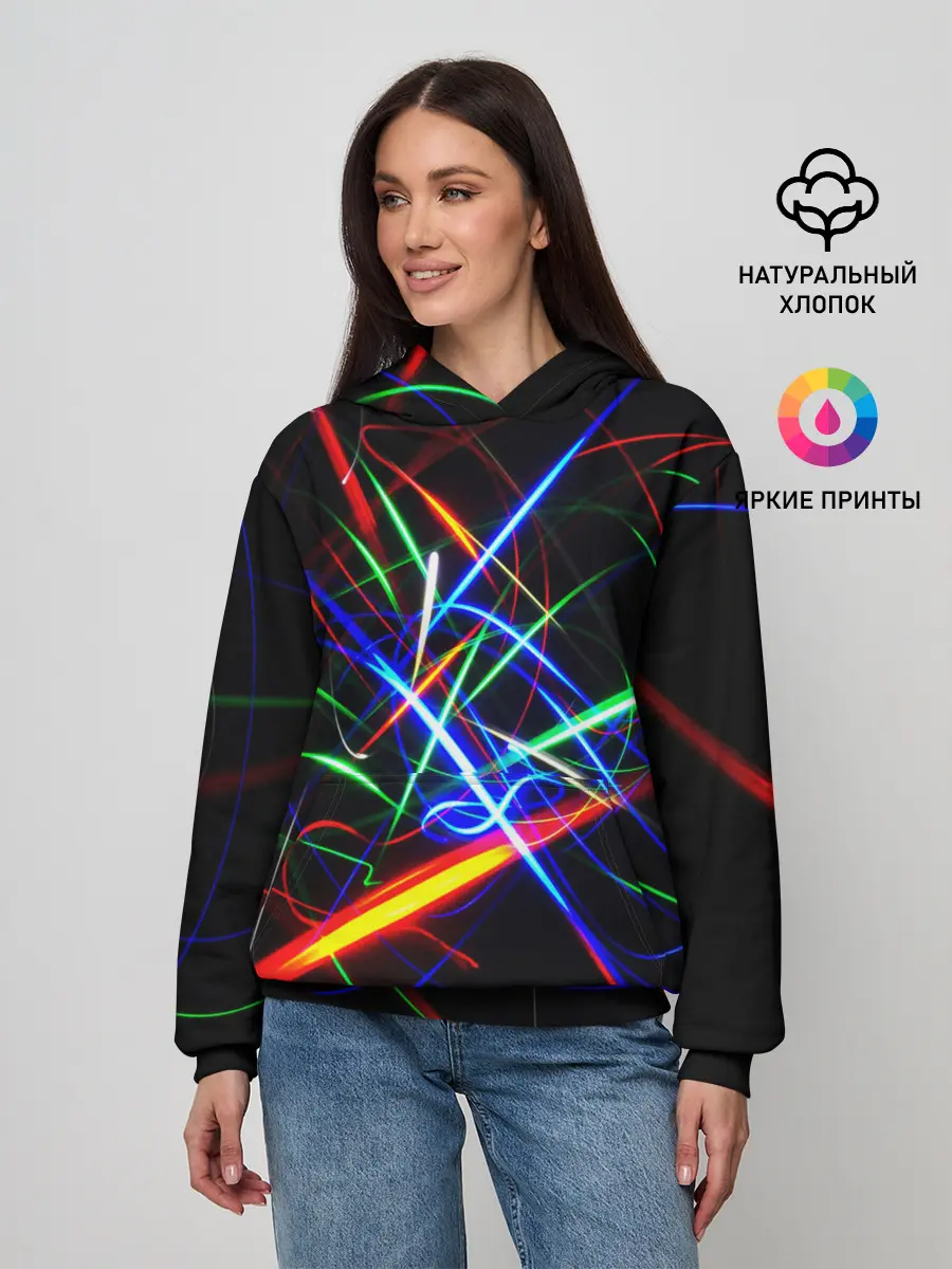 Женское худи / ФРАКТАЛЬНЫЕ ИСКРЫ