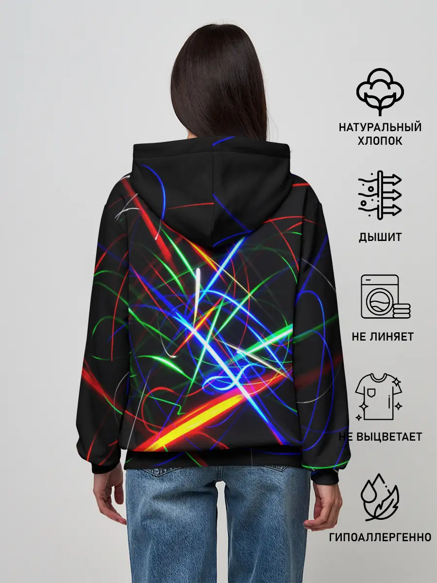 Женское худи / ФРАКТАЛЬНЫЕ ИСКРЫ