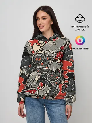 Женское худи / Dsquared tatoo DRAGON