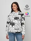 Женское худи / КОТЫ WHITE