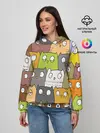 Женское худи / СОВЫ КОТИКИ