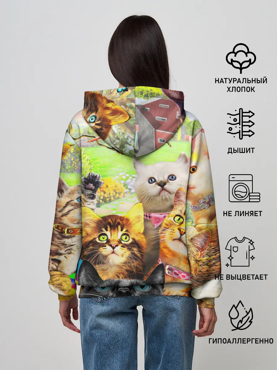 Женское худи / КОТЫ