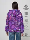 Женское худи / фиолетовый этнический дудлинг