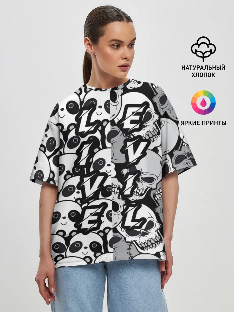 Женская футболка оверсайз / LivEvil