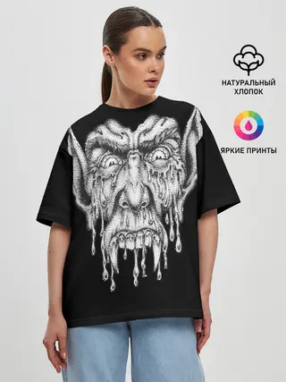 Женская футболка оверсайз / Кровожадный вампир