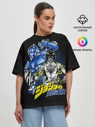 Женская футболка оверсайз / Бруно Буччеллати - JoJos Bizarre Adventure