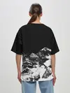 Женская футболка оверсайз / ГОРЫ Ч/Б