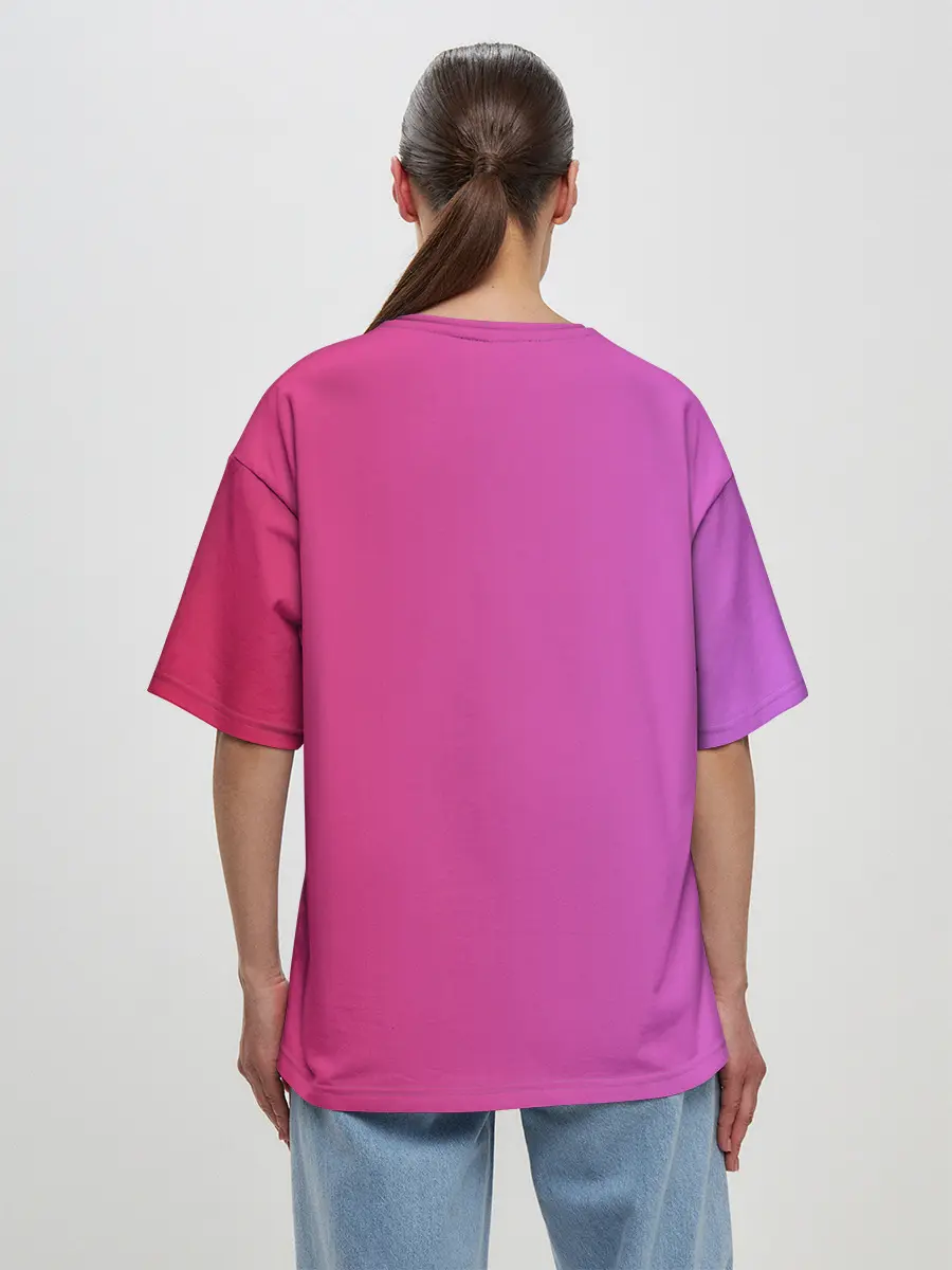 Женская футболка оверсайз / Красивый градиент