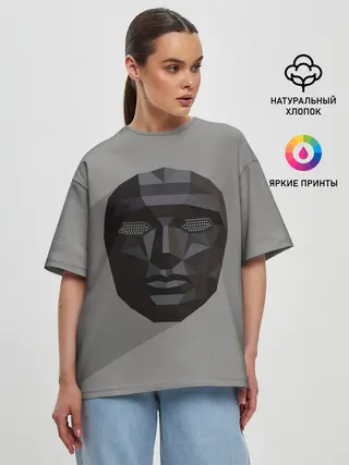 Женская футболка оверсайз / ИГРА В КАЛЬМАРА РАСПОРЯДИТЕЛЬ | SQUID GAME