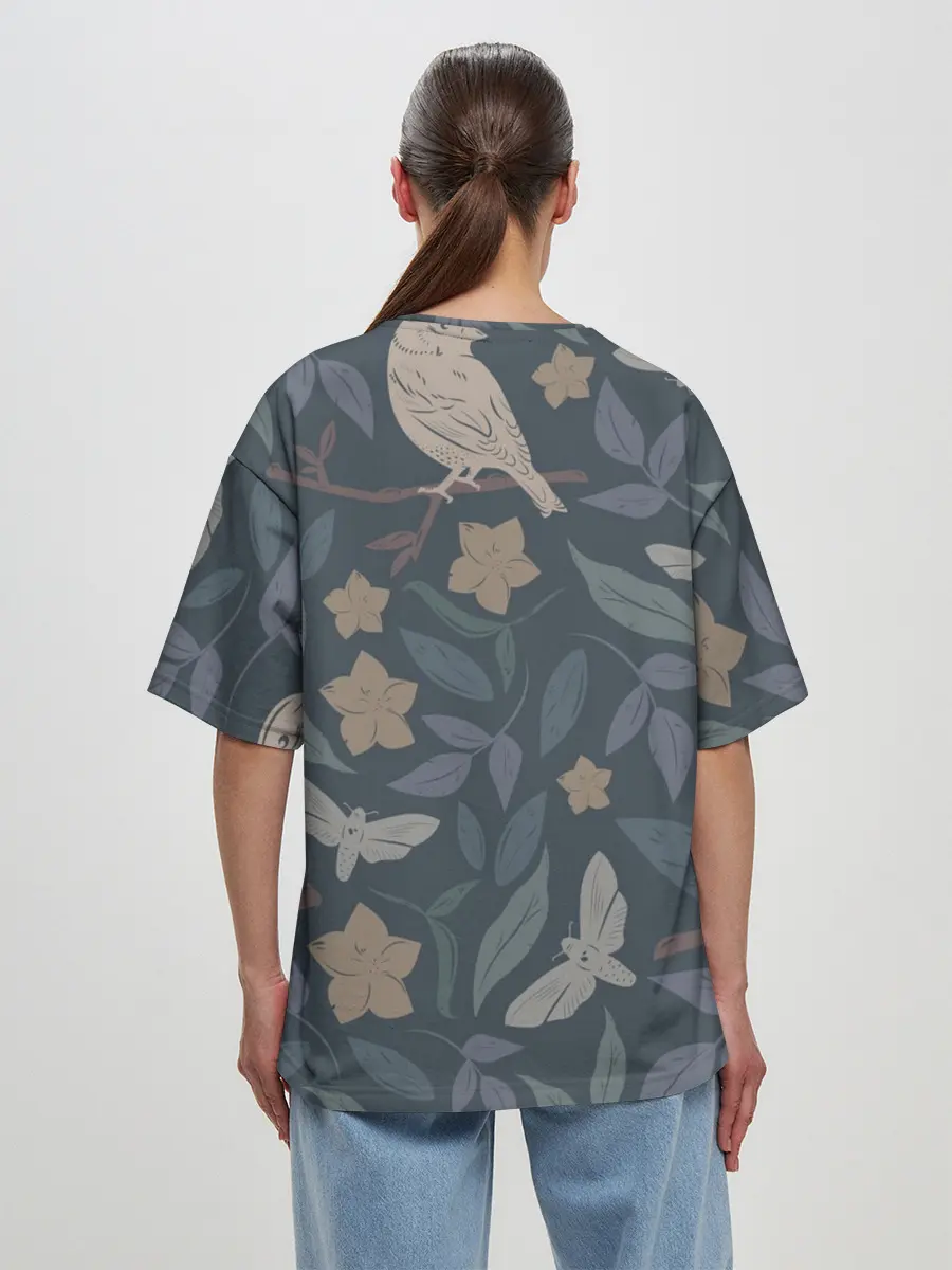 Женская футболка оверсайз / Летняя полночь